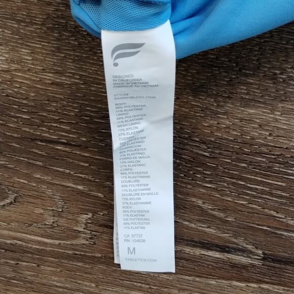 Fabletics Blue Black Sports Bra Top Carolina Panthers Pro Cheer Audition Outfit - Picture 6 of 6